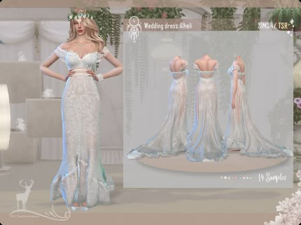 The Sims 4 Pack, Sims 4 Wedding Dress, Mods Sims 4, Sims 4 Dresses, Sims Four, Sims4 Clothes, Sims 4 Cc Packs, Sims 4 Collections, Sims Hair