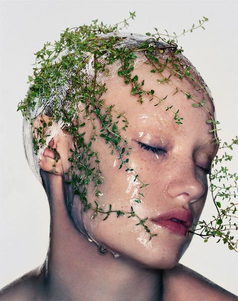 Flower Makeup Editorial, Paper Magazine, Instagram Makeup, Foto Art, Back To Nature, 인물 사진, Creative Makeup, Photography Inspo, Makeup Inspiration