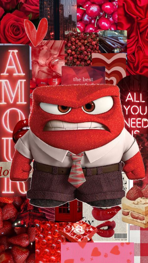 Anger inside out❤️🌹🍓 Iphone Wallpaper Inside, Baby Dogs, Anger, Inside Out, Iphone Wallpaper