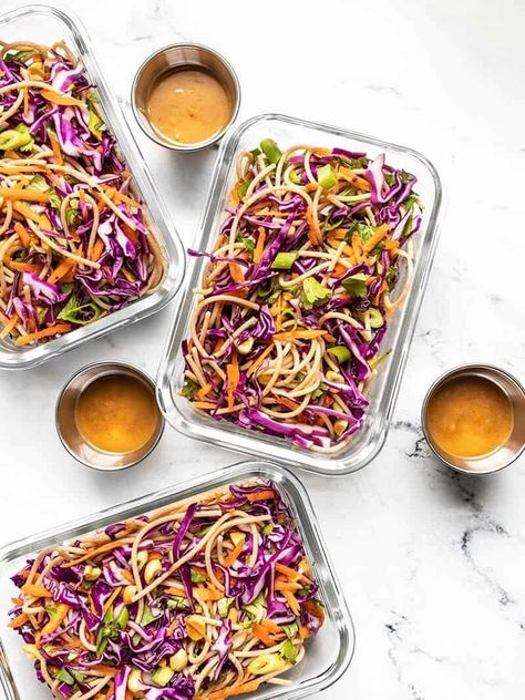 No Reheat Lunches To Work, Cold Peanut Noodles, Peanut Noodle Salad, No Heat Lunch, Eating Simple, Flexitarian Recipes, Bon Apetit, Food Salad, Vegetarian Meal Prep