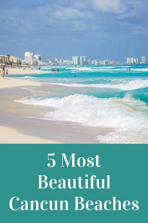 If you're planning a trip to Cancun chances are you'll be looking for the best Cancun beaches to spend your time. Well here they are! via @livedreamdiscov #Cancun #beaches Cancun City, Cancun Beach, Usa Beach, Cancun Beaches, Cancun Trip, Mexico Trip, Cancun Resorts, North America Travel Destinations, Amazing Beaches