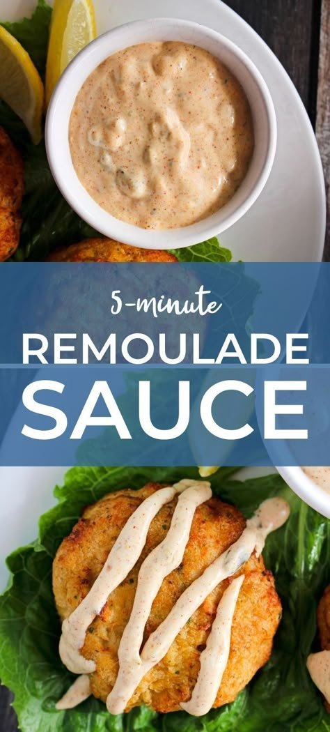 Crab Cake Remoulade Sauce, Crab Cake Dipping Sauce, Crab Cake Remoulade, Crab Cake Sauce, Best Sauce Recipe, Fried Seafood, Fresh Seafood Recipes, Seafood Sauce, Remoulade Sauce