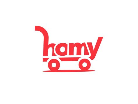 Homy Market shopping cart Logo by Stefan Arsenic Shopping Cart Logo Design, Shopping Cart Logo, Supermarket Logo, Cart Logo, Hand Cart, Food Logo Design, Ecommerce Logo, Font Logo, Food Logo