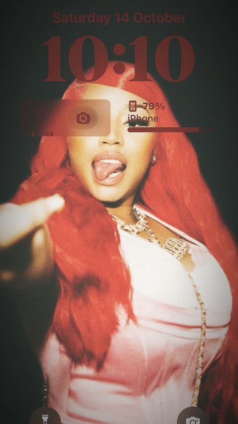 Nicki minaj lockscreen Nicki Minaj Lockscreen, Nicki Minaj Red Hair, Nicki Minaj Aesthetic Wallpaper, Nicki Minaj Red, Nicki Minaj Wallpaper, Nicki Minaj Pictures, Home Lock Screen, Phone Inspo, Phone Inspiration