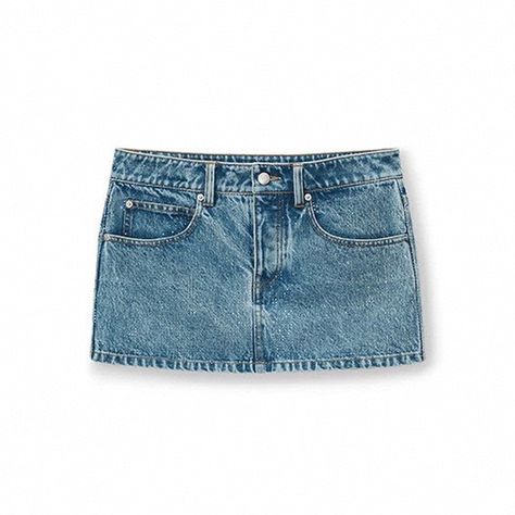 24ss #alexander Alexander Wang Stamped Rhinestone Embellished Denim Mini Half #Skirt Dark Wash Mini Denim Skirt With Button Closure, Luxury Cotton Mini Denim Skirt, Alexander Wang Denim, Forever 21 Cotton Mini Denim Skirt, Forever 21 Medium Wash Denim Mini Skirt, Embellished Denim, Alexander Wang, Alexander