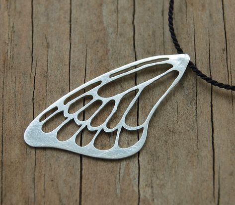 Butterfly wing pendant | New shots of an old design, handmad… | Flickr Butterfly Structure, Gem Necklaces, Silhouette Jewelry, Metal Jewelry Making, Silversmith Jewellery, Handmade Silver Jewellery, Old Design, Laser Cut Jewelry, Metalsmithing Jewelry