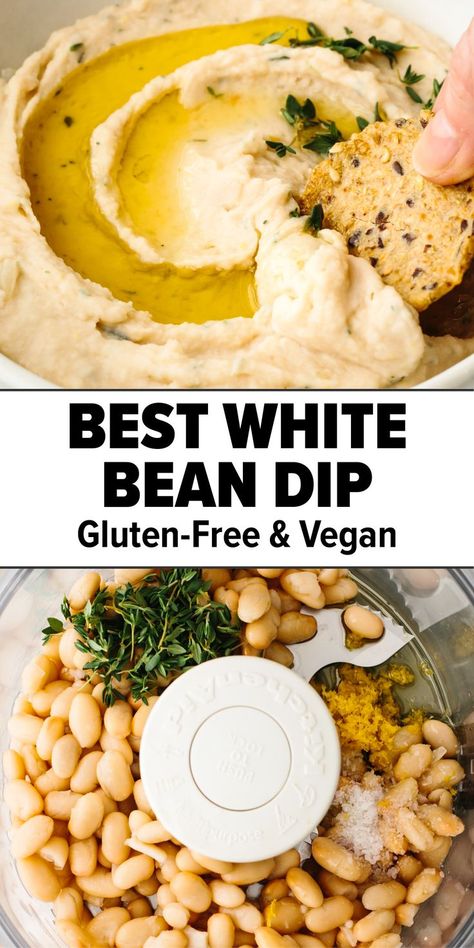 Inflammatory Meals, Sandwiches And Wraps, White Bean Hummus, White Bean Recipes, Vegan Appetizer, Bean Hummus, Navy Beans, White Bean Dip, Vegan Party Food