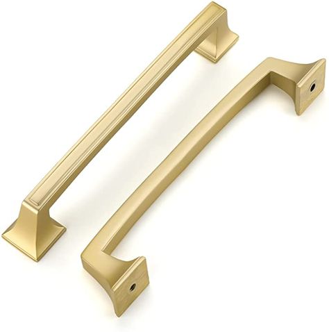 10Pack Gold Drawer Pulls Brushed Gold Cabinet Pulls, Haidms 5inch Gold Cabinet Handles Brass Drawer Pulls Vintage, Square Dresser Handles Solid Kitchen Cabinet Handles - - Amazon.com Gold Dresser Handles, Gold Cabinet Hardware, Drawer Pulls Kitchen Cabinets, Gold Cabinet Handles, Gold Cabinet Pulls, Dresser Drawer Handles, Black Cabinet Handles, Gold Drawer Pulls, Gold Cabinet