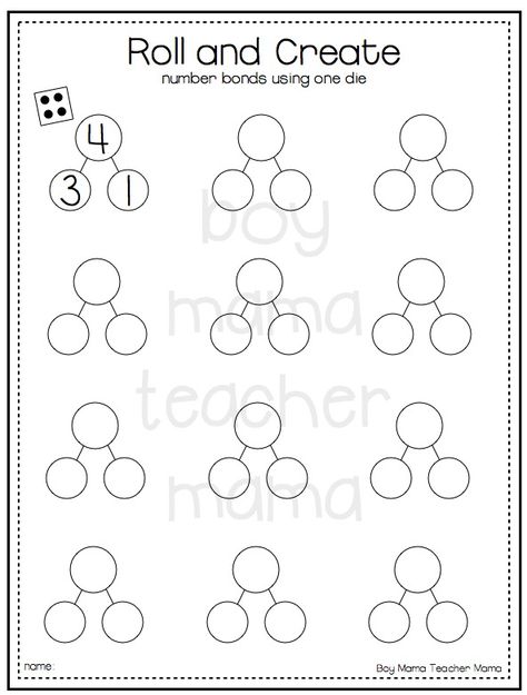 Number Bonds Kindergarten, Number Bonds Worksheets, Number Bond, Number Bonds, Math Number Sense, Numbers Kindergarten, First Grade Activities, Printable Math Worksheets, Boy Mama