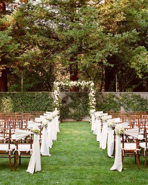 A Formal Outdoor Destination Wedding in Napa, California Wedding Ceremony Seating, Wedding Isles, Romantic Outdoor Wedding, Aisle Decorations, Wedding Aisle Decorations, Ceremony Seating, Seating Plan Wedding, Wedding Ceremony Ideas, Outside Wedding