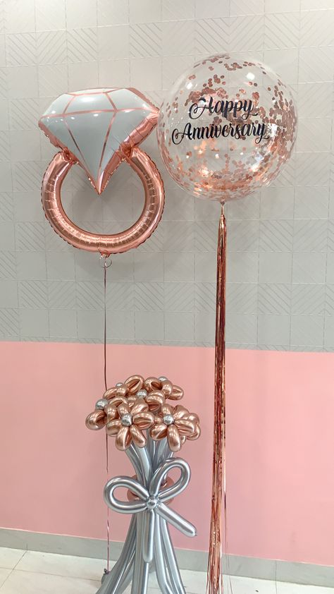 Anniversary Balloons Ideas, Balloons Galore, Anniversary Congratulations, Wedding Gifts Packaging, Kebaya Muslim, Balloon Ideas, Good Morning Animation, Marriage Anniversary, Cool Art Drawings