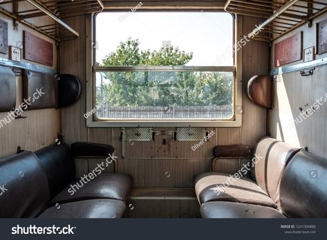 Old Train Cabin Second Class Abandoned Stock Photo (Edit Now) 1241304886 Train Cabin, Train Interior, Christmas Moodboard, Concept Sheet, Train Window, Train Movie, Train Carriage, Old Steam Train, Exhibition Ideas