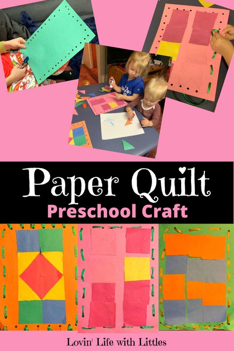 Quilt Activity For Preschool, Q For Quilt Craft Preschool, Quilt Preschool Activities, Quilt Craft For Preschoolers, Class Quilt Preschool, Q Is For Craft Preschool, Letter Q Arts And Crafts For Preschool, Q Week Preschool Activities, Quilt Activities For Preschool