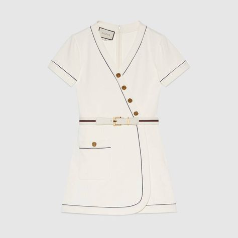 Belt Gucci, Designer Mini Dresses, 30s Fashion, Mini Robes, Mini Dresses For Women, Fashion Attire, Dress With Belt, Dress For Short Women, Girly Fashion