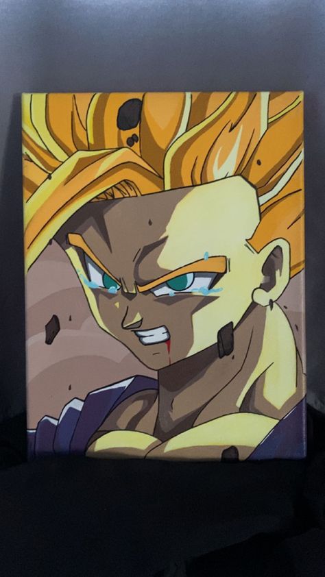 Gohan painting 11x8in #gohan #dbz #canvaspaintingideas #canvas #painting #animedrawing Dbz Painting, Pencil Drawing Images, Anime Canvas, Drawing Images, Painting Canvas, Pencil Drawings, Anime Drawings, Canvas Painting, Drawings