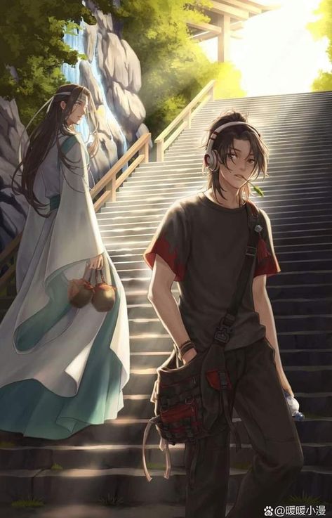 Modern Wei Wuxian, Modern Wangxian, Mo Dao Zu Shi Fanart, Wangxian Fanart, Mxtx Fanart, Fandom Ships, Untamed Quotes, Anime Fanfiction, Mo Dao Zu Shi