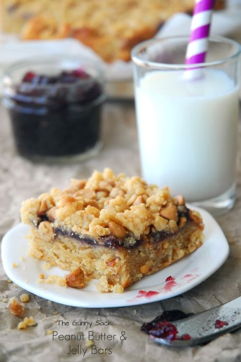 These peanut butter and jelly bars are made with a peanut butter cake mix cookie crust and they will remind you of your childhood! Peanut Butter Cake Mix Cookies, Peanut Butter And Jelly Bars, Jelly Bars, Cakes To Make, Dessert Cakes, Store Bought Cake, Gateaux Cake, Peanut Butter And Jelly, Peanut Butter Jelly