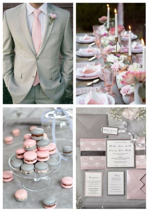 Grey Wedding Decor, Pastel Wedding Decorations, Pink Color Combination, Grey Nail Designs, Wedding Color Combos, Gray Wedding, Spring Nail Colors, Pink Bride, Color Palette Pink