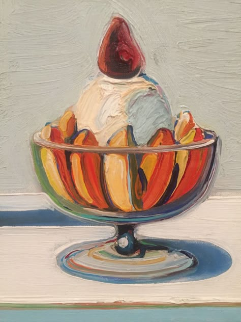 Wayne Thiebaud Art Lesson, Wayne Thiebaud Cakes, Famous Art Paintings, Food Art Painting, Pop Art Artists, Wayne Thiebaud, Food Artists, Paintings And Drawings, Art Lessons For Kids