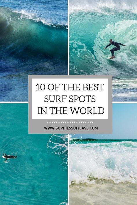 10 of the Best Surf Spots in the World. Are you planning a surf trip, travelling with family and friends, or simply searching for perfect surf? Discover the best surf spots in the world, and the most popular surf breaks near you #surfing #surf #mexico #costarica #portugal #surfingeurope #europetravel #bestsurfingspots #bestsurfing Travelling With Family, Bucket List Europe, Traveling With Family, Best Surfing Spots, Surf Spots, Vacation Activities, Backpacking Europe, Surf Trip, Surfing Waves