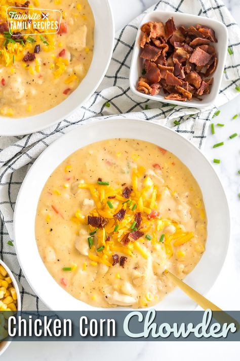 Chicken Cheddar Chowder, Cheesy Chicken Chowder, Cheddar Chowder, Chicken Cheddar, Chicken Chowder, Chicken Corn Chowder, Potato Chowder, Cooking Light Recipes, Cheddar Chicken