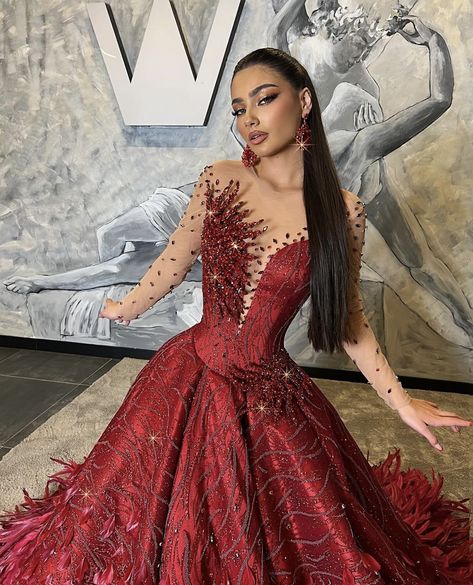 Feather Prom Dresses, Boujee Dresses, Feather Prom Dress, Formal Occasion Dress, Dresses Ball Gown, Red Feather, 2024 Wedding, Prom Dresses Ball Gown, Wedding Party Dresses