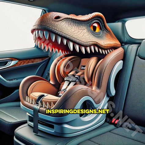 These Dinosaur Shaped Car Seats Will Make Your Kids Love Car Rides! Dinosaur Car, Car Rides, Car Ride, Double Take, Heart For Kids, Love Car, My Dream Car, Shades Of Red, T Rex