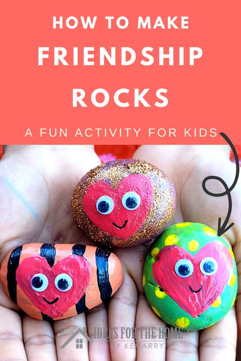 Have your child's friends over for a fun Friendship Rocks exchange and you will have a blast! You can help kids paint and customize these rocks for their sweet friends with this easy tutorial. Everyday Friends Art For Toddlers, Feelings And Friendship Preschool, Friends Craft Preschool, Friendship Crafts For Elementary, Friends Week Preschool, Montessori Friendship Activities, Friendship Craft For Kindergarten, Friendship Day Preschool, Crafts About Friendship For Preschoolers