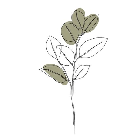 Minimalist Plant Illustration, Minimal Plant Painting, Plants Illustration Simple, Minimal Plant Drawing, Plant Line Illustration, One Line Plant Drawing, Aesthetic Plants Drawing, Plant Drawing Aesthetic, Plants Aesthetic Art