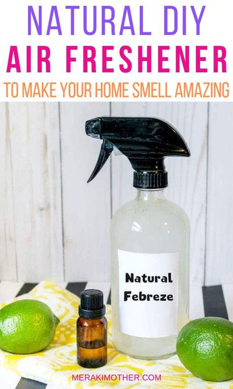 Make your house smell amazing with this natural air freshener spray, it will remove nasty house smells and odours. Made using essential oils and baking soda. #housesmells #smellgood #naturalairfrshener #DIY #naturalfebreze #removeodors Natural Air Freshener Spray, Baking Soda Drain Cleaner, Natural Odor Remover, Air Freshener Recipes, Make Your House Smell Amazing, Baking Soda Shampoo Recipe, Homemade Air Freshener, Air Freshener Spray, Baking Powder Uses