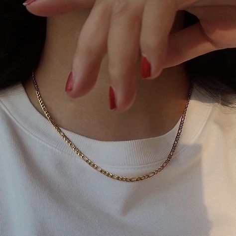 CLOSING SALE! 18K Gold Plated Figaro Chain Necklace Chain Necklace For Women Gold, Single Gold Chain Necklace, Simple Gold Chains For Daily Use, Simple Gold Neckles Chain, 36 Inch Gold Necklace, Simple Gold Hoop Earrings, Gold Figaro Chain, Minimalist Necklace Silver, Figaro Necklace