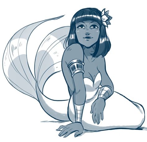 Egyptian Mermaid, Pose Bases, Goddess Mermaid, Thailand People, Mythical Characters, Egypt Gods, Mermaid Pose, Alternative Disney Princesses, Ancient Egypt Gods