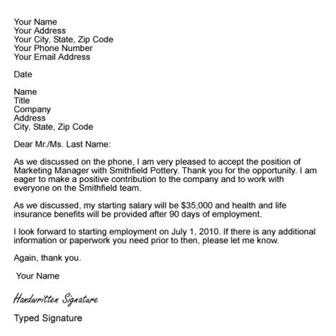 When you accept a job offer, it's a good idea to write a formal job acceptance letter to confirm the details of employment and to formally accept the position. Here's an example. Job Acceptance Letter, Format Of Formal Letter, Job Acceptance, Official Letter Format, Formal Business Letter Format, Friendship Essay, Business Letter Example, Business Letter Sample, Cover Letter For Internship