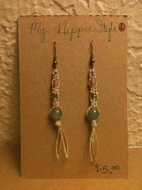 Hemp Earrings Diy, Hemp Cord Jewelry, Hemp Earrings, Hippy Earrings, Collar Hippie, Hemp Jewelry, Indie Jewelry, Hippie Earrings, Micro Macramé