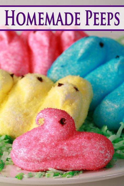 Peeps Recipes Desserts, How To Make Peeps, Leftover Peeps Recipe, Homemade Peeps Recipes, Homemade Peeps, Peeps Jello Mold, Minnesota Food, Peeps Recipes, Peeps Candy