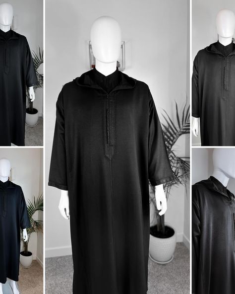 For all the black lovers, this Moroccan Jelaba, falls into two Pieces, a Jalaba +. Jabador, worn together as one outfit, all handmade! #jellaba #jellabamarocaine #djellaba #moroccanthobe #thobe #juba #modest #modestfashion #modestclothing #men #menstyle #muslimwear #abayah #جلابةالمغربية👑 #جلابة_مغربية Jubba Design For Men, Jalabia For Men, Kaftan Wedding Dress, Kaftan Wedding, Kaftan For Men, Men Kaftan, Code Dress, Long Kaftan, Fashion Catalogue