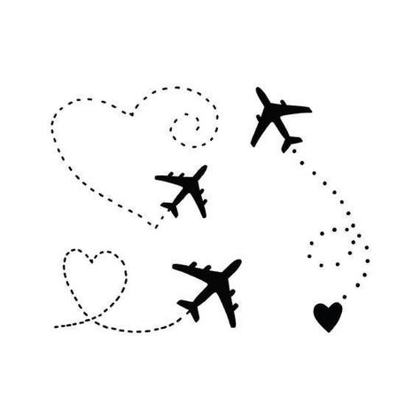 Planes Tattoo, Black Heart Tattoo, Black Heart Tattoos, Airplane Tattoo, Plane Tattoo, Adventure Tattoo, Airplane Tattoos, Tattoo Temporary, Shape Tattoo