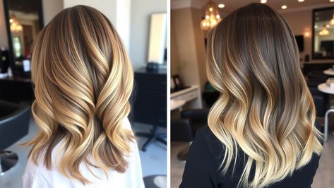 Difference Between Balayage And Ombre, Brown To Light Brown Ombre, Balayage Vs Ombre, Hair Coloring Techniques, Light Brown Ombre, Blonde Ends, Blonde Tips, Subtle Balayage, Caramel Blonde