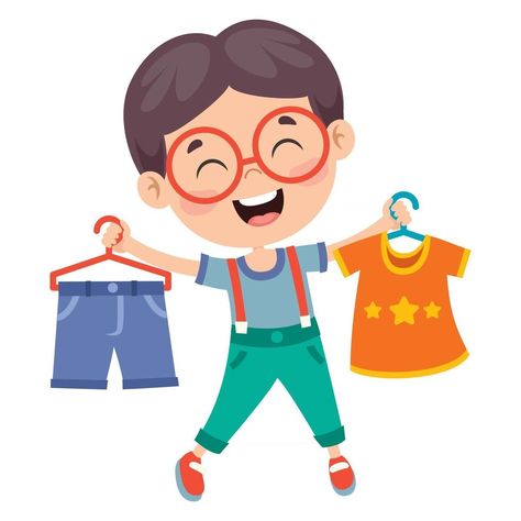 Clothes Clipart, Kids Market, Cartoons Hd, Clothes Cartoon, Fresh Clothes, Clothes Illustration, Colorful Clothes, Art Outfits, Kids Vector