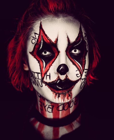 Freakshow Makeup, Clown Sfx Makeup, Horror Clown Makeup, Evil Clown Makeup, Scary Face Paint, Sfx Makeup Ideas, Haunt Makeup, Clown Ideas, Creepy Clown Makeup