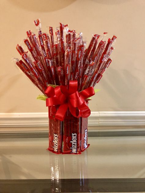 The Hershey Company manufactures more than just chocolate products, including Twizzlers. Twizzlers Gift Ideas, Twizzler Bouquet, Twizzler Gift Ideas, Twizzlers Valentines Ideas, Candy Bouquet Christmas Diy, Valentine’s Candy Bouquet, Candy Boquets, Reese’s Candy Bouquet, Valentine Day Gift Basket Ideas Candy Bouquet