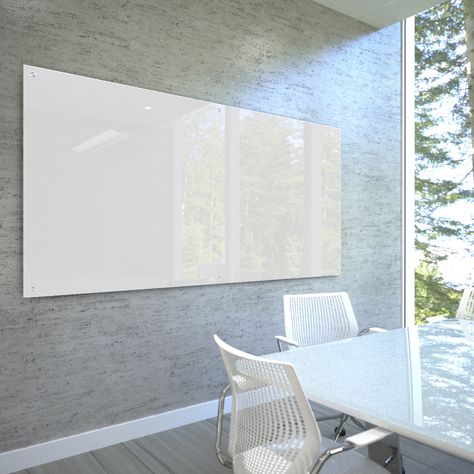 Clarus Depth Builder Glass White Board, Conference Room Design, Glass Dry Erase Board, Industrial Office Design, Office Interior Design Modern, Office Materials, Modern Office Design, Chalkboard Wall, Glass Board