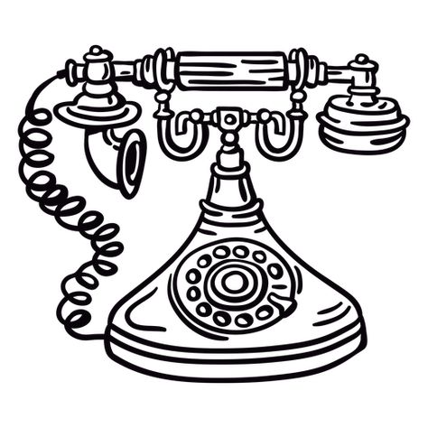 Hand drawn classic rotary phone front outline #AD , #classic, #drawn, #outline, #rotary, #Hand Phone Outline, Hand Outline, Simple Sketches, Antique Phone, Phone Logo, Christian Jokes, Color Drawing Art, Rotary Phone, Mo Design