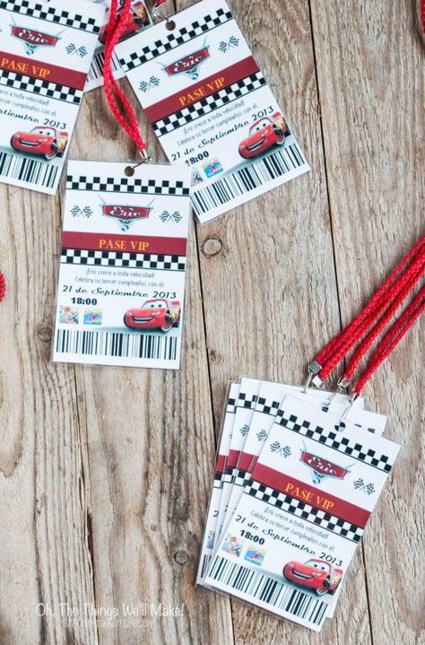 You can easily make homemade Cars pit pass invitations with my invitation template and tutorial. I also share ideas for the perfect Cars birthday party. Pit Pass Printable Free, Cars Birthday Party Invitations, Auto Party, Car Birthday Party Invitations, Pixar Cars Birthday, Homemade Invitations, Cars (disney) Party, Cars Invitation, Cars Birthday Party