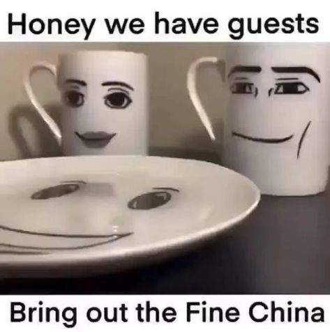 Roblox Face Meme: Origins, Spread, And Examples Bring Out The Fine China, Funny Pix, Crazy Funny Pictures, Roblox Funny, Roblox Memes, 웃긴 사진, Very Funny Pictures, Silly Pictures, Internet Funny