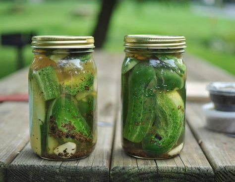 Small Batch Recipe: Garlic Dill Refrigerator Pickles. (This basic technique can also be applied to green beans, okra, garlic scapes, beets, hot peppers, asparagus, cauliflower, carrots and all manner of summer squash.) Garlic Dill Pickles, Pickled Cauliflower, Dilly Beans, Best Pickles, Cucumber Dill, Refrigerator Pickles, Dill Pickles, Quick Appetizers, Serious Eats