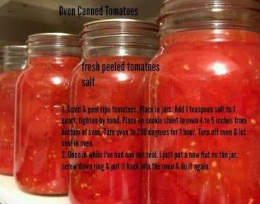 oven. Can Tomatoes, Canned Tomatoes, Just A Pinch Recipes, Oven Canning, Canning Tomatoes, Home Canning, Just A Pinch, Ripe Tomatoes, Oven Recipes