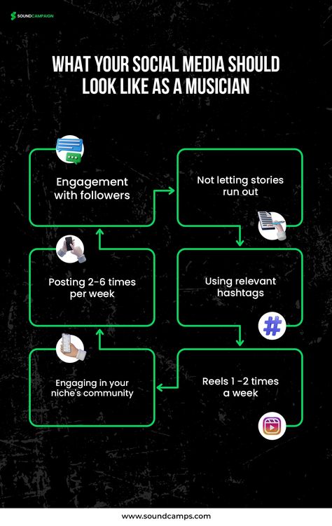 🤩 As a musician, you should be worrying about growing your brand. I know, on top of everything an artist needs to do, it's only normal you feel overwhelmed by social media, but trust me! 🙌 Try these simple steps to build a consistent social presence that will help your brand get exposed! Musician Content Ideas, Music Promotion Ideas, Musician Marketing, Artist Management Music, Artist Development, Songwriting Prompts, Music Basics, Social Media Strategy Template, Guitar Classes