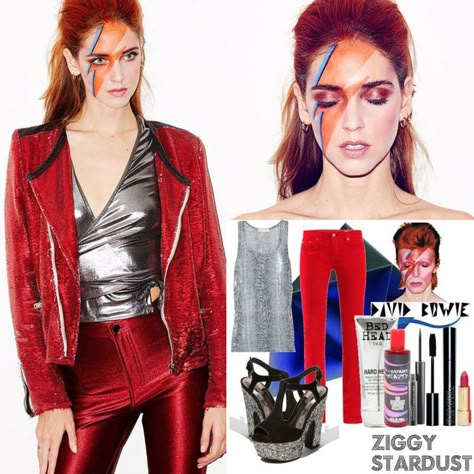 David Bowie Makeup, David Bowie Costume, 80s Halloween Costumes, Meme Costume, Look 80s, Black Manicure, Halloween Coustumes, 80s Costume, Hallowen Costume