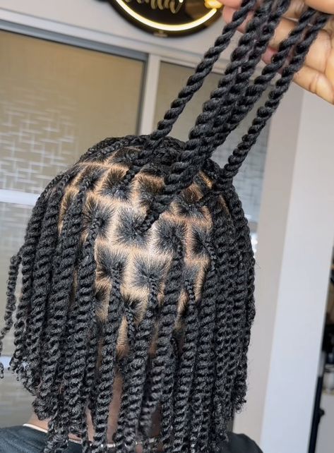 Twist Locs Natural Hair, Big Mini Twists Natural Hair, Double Strand Twist Women, Mini Braids On Long Natural Hair, Small Natural Twists, Mini Twists Parting, Types Of Twists Black Hair, Small Twists Natural Hair Short Hair, Protective Hairstyles For Natural Hair Short